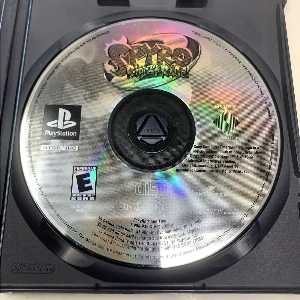 Vintage 1999 Spyro Ripto's Rage! Disc Only Sony PlayStation 1 PS1 Tested